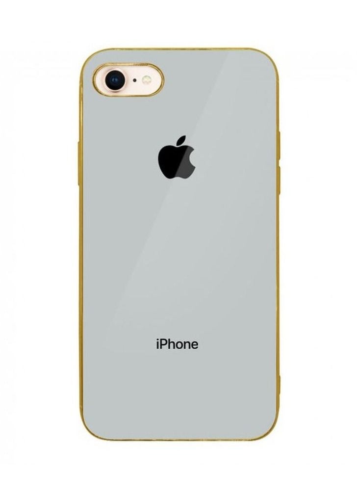 HICOOL - For Apple iPhone 7/8 Protective Case Cover White/Gold - Image 1