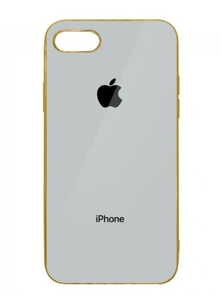 HICOOL - For Apple iPhone 7/8 Protective Case Cover White/Gold - Image 1