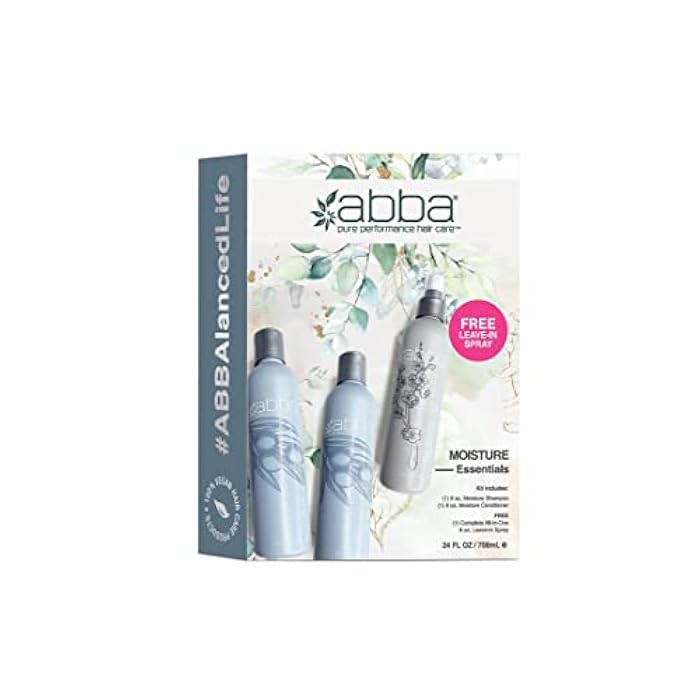 ABBA - Pure Essentials Value Trio – Shampoo, Conditioner & Bonus All-In-One Leave-In Spray - Image 1