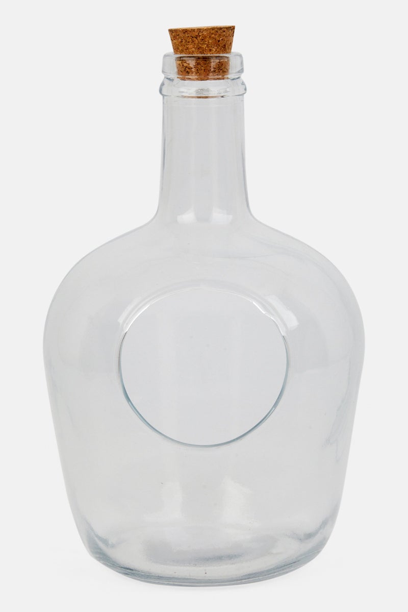 Muy Mucho Decorative Glass Vase, Transparent  - Image 1