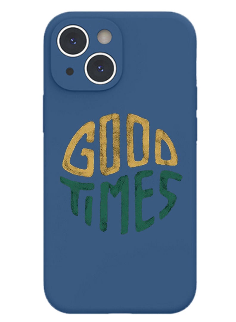 Theodor Protective Slim Fit Case Liquid Silicone Cover with Full Body Protection Anti-Scratch Shockproof Case For iPhone 13 Blue  - Good vibe copy - Image 1