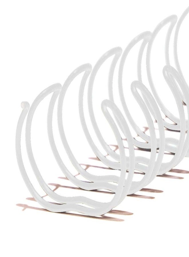TruBind 6mm (1/4 in.) Double Loop Binding Spines | 11 in. Length for Letter Size or Smaller Projects | 2:1 Pitch | 30 Sheet Binding Capacity | White | 100 Pack