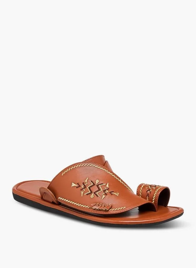 Al Waha Embroidered Slip-On Arabic Sandals