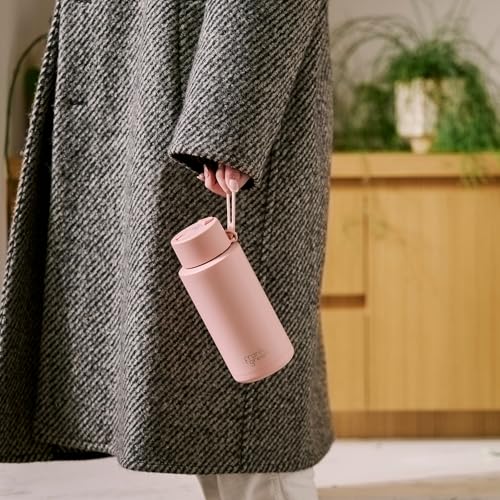 frank green - Ceramic Reusable Bottle - Stainless Steel Water Bottle With Straw, Insulated Water Bottle, Metal Water Bottle - Flip Straw Lid - 34oz - Blushed - Image 2