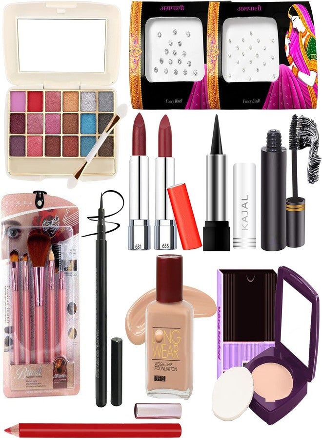 G4U Makeup Kit For Women With Eyeshadow | Eyeliner | Lipsticks | Cosmtices Brushes | Mascara And More Beauty Products (Raksha Bandhan gift set) 31-55 - Image 1