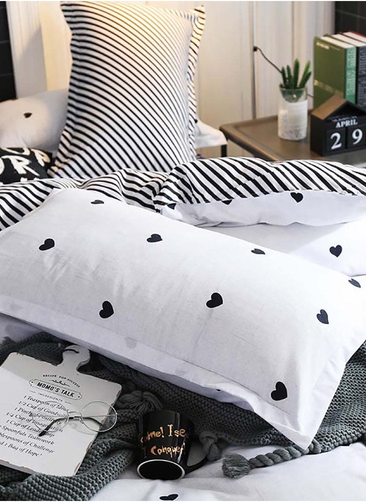 Sharpdo - 4 Pieces Bed Sheet Set Luxury Cotton Microfiber Soft Quilt Set With 1 Comforter/Quilt Cover, 1 Flat Sheet And 2 Pillowcases Single 2.2m(220*240cm) Bed - Image 1