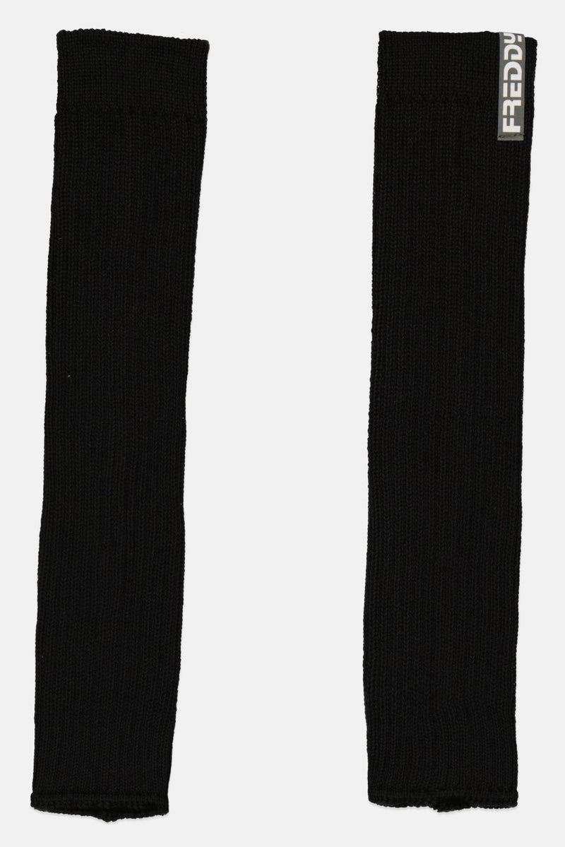 FREDDY Kids Girl Textured Open Toe Socks, Black - Image 1