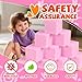 COZYTRAUM 24Pack 5 Inch Foam Cubes Soft Play Pit Fillers for Indoor Games Trampoline  Rock Climbing Mats  Light Pink - Image 4