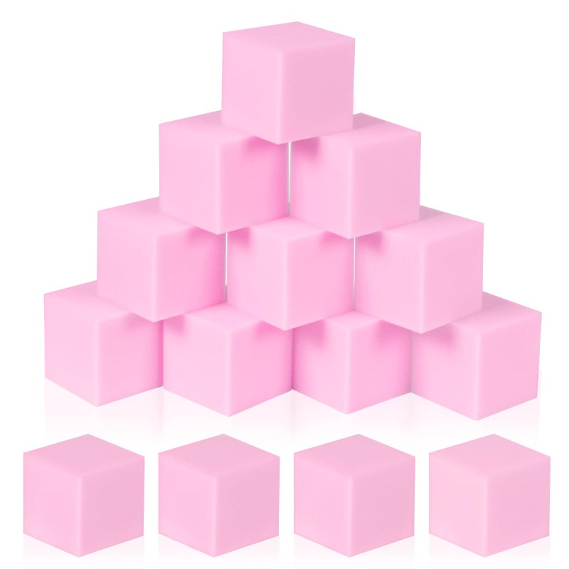 COZYTRAUM 24Pack 5 Inch Foam Cubes Soft Play Pit Fillers for Indoor Games Trampoline  Rock Climbing Mats  Light Pink - Image 3