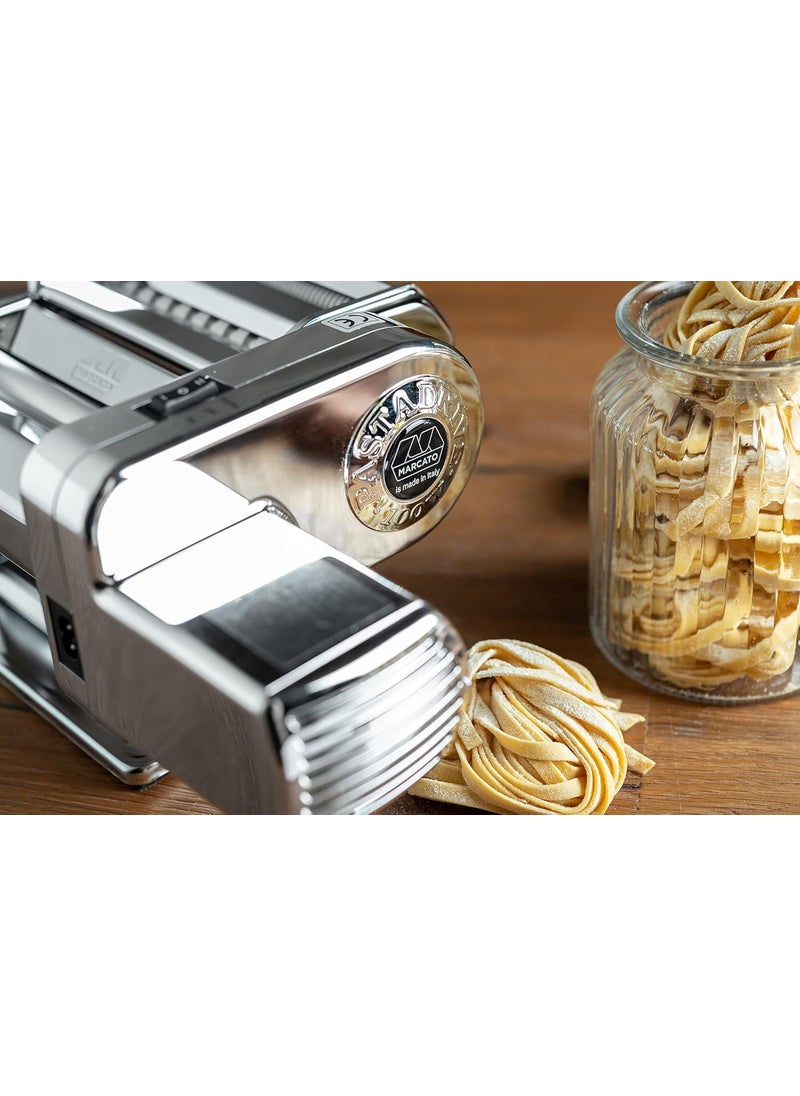 MARCATO MARCATO Made in Italy Atlasmotor 110V Electric Pasta Machine Chrome Steel Set includes Atlas 150 handcrank clamp Pastadrive motor and instruction manual  - Image 3