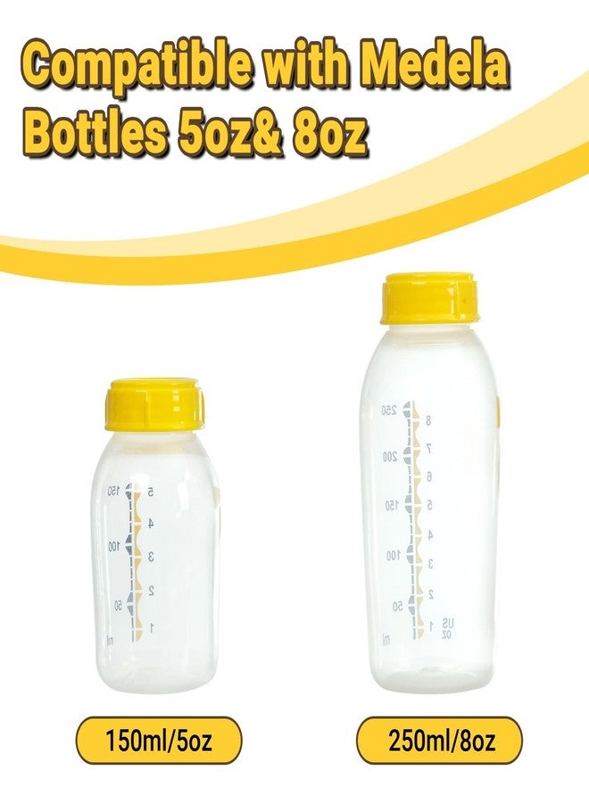 MaiTianna 2PCS Replacement Collar Rings for Medela Bottles 5oz & 8oz,Bottle Caps Compatible with Plastic & Glass Bottles | Mess Free No Leak or Spill, BPA Free（No Bottle） - Image 5