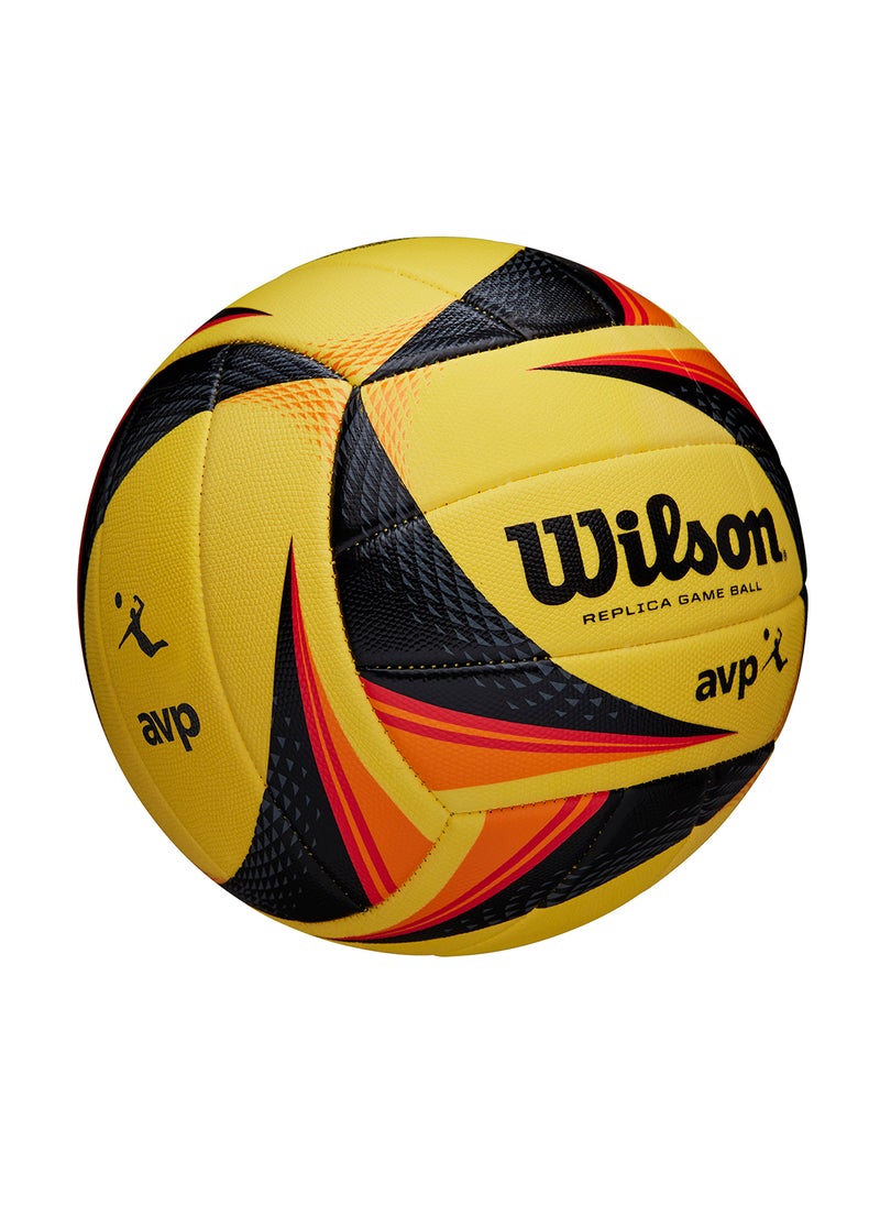 Wilson AVP OPTX Replica Volleyball - Official size for +13 years old and Adults - Yellow/ Black/ Orange  - Image 1