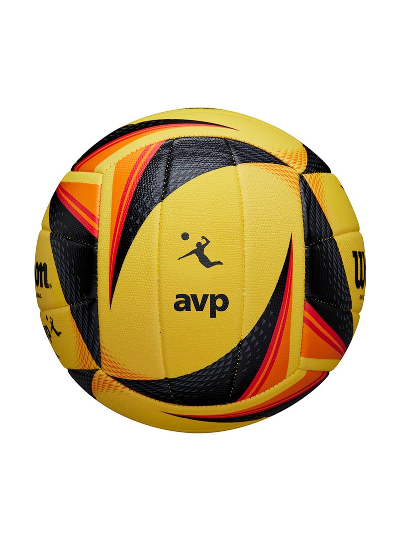 Wilson AVP OPTX Replica Volleyball - Official size for +13 years old and Adults - Yellow/ Black/ Orange  - Image 3
