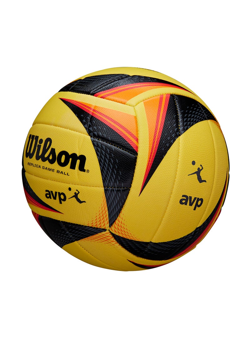 Wilson AVP OPTX Replica Volleyball - Official size for +13 years old and Adults - Yellow/ Black/ Orange  - Image 2
