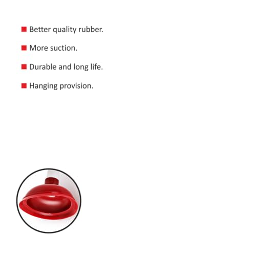 Kleeno Cello Kleeno Max Multifunctional Plunger | Enhanced Pressure, Fit, and Suction | Plastic Handle For Comfortable Grip | Compact Design with Ergonomic Handle and Long-Lasting Durability | Red - Image 4