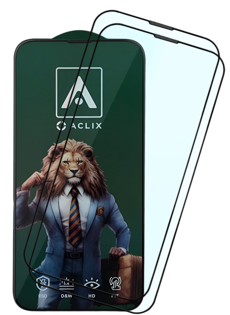 ACLIX 2 Pieces Antistatic ESD Dustproof Premium Quality High Definition Tempered Glass Screen Protector Designed For  iPhone XS - Image 1