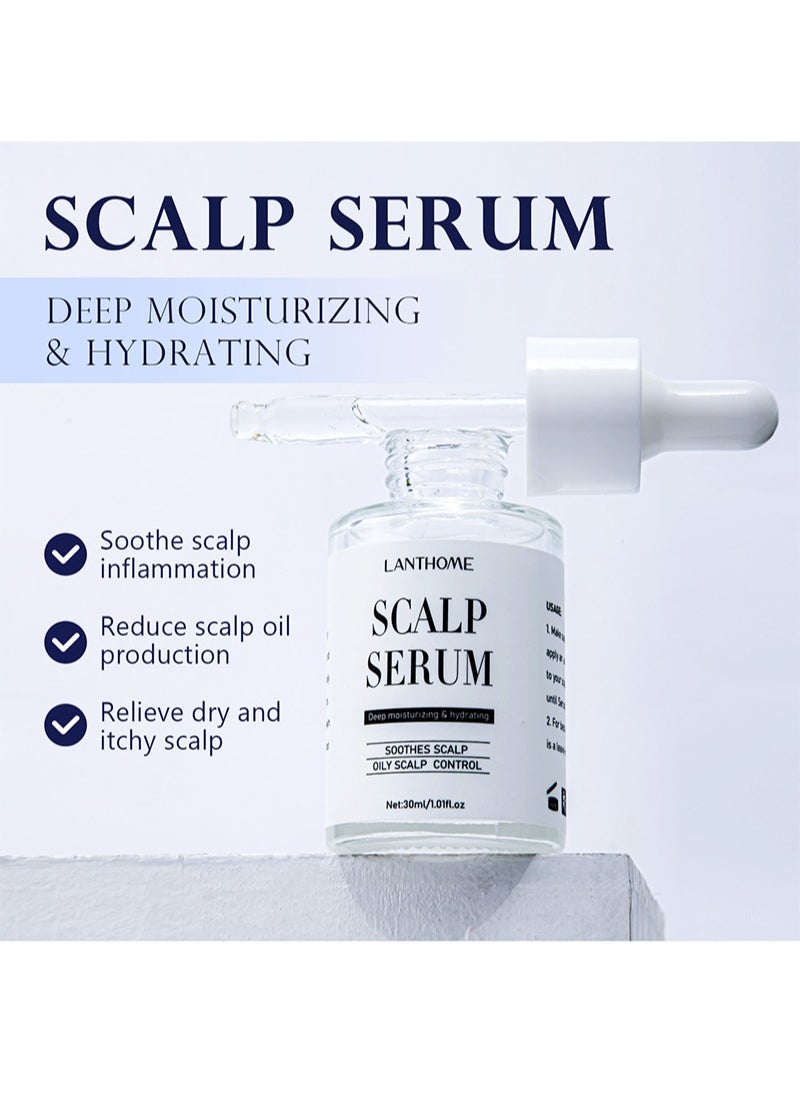 Lanthome - Scalp Serum for Dry and Itchy Scalp - Promote Scalp Health - Clarifying Scalp Scrub for Healthier and Stronger Hair，Hair Regrowth Serum for Thinning Hair, Hair Loss, Frizzy and Damaged Hair - Image 1
