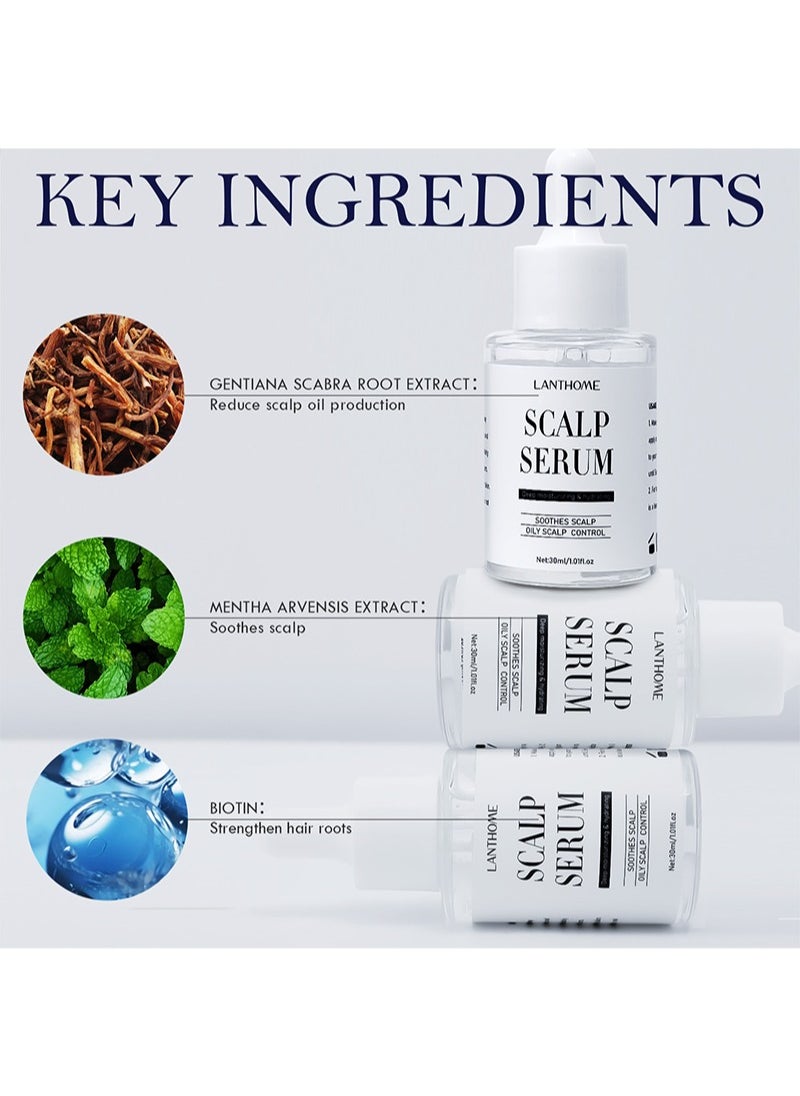 Lanthome - Scalp Serum for Dry and Itchy Scalp - Promote Scalp Health - Clarifying Scalp Scrub for Healthier and Stronger Hair，Hair Regrowth Serum for Thinning Hair, Hair Loss, Frizzy and Damaged Hair - Image 1
