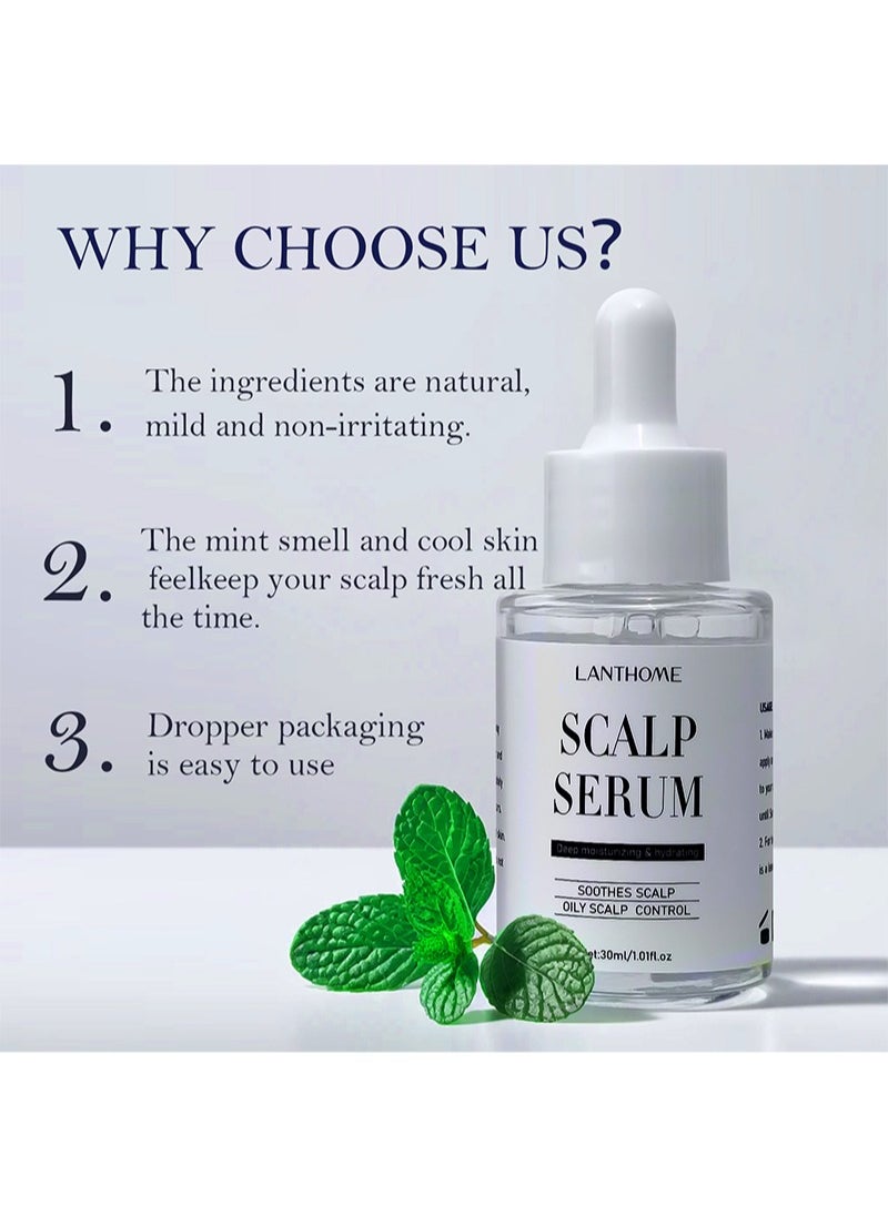 Lanthome - Scalp Serum for Dry and Itchy Scalp - Promote Scalp Health - Clarifying Scalp Scrub for Healthier and Stronger Hair，Hair Regrowth Serum for Thinning Hair, Hair Loss, Frizzy and Damaged Hair - Image 1