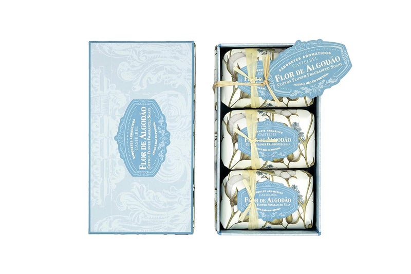 Castelbel Catelbel Fragrance Soap Bar 3Units 150 x 3 in a Box Triple Milled from Portual COTTON FLOWER - Image 1