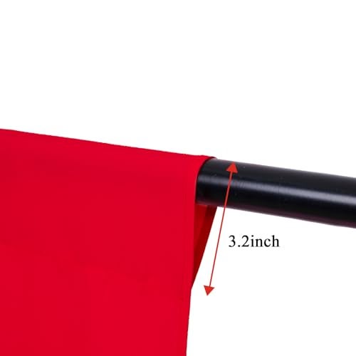 TRLYC Red Background Backdrop - 8x10FT Backdrops Background for Photography Red Photo Booth Backdrop for Photoshoot Photography Screen Video Recording Parties Curtain - Image 2