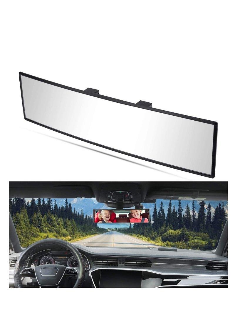 Barakah Car Rearview Mirrors, Universal 11.81 Inch Panoramic curved surface Rearview Mirror curved surface to Reduce Blind Spot Effectively Wide Angle Convex For Cars, SUV, Trucks - Image 2