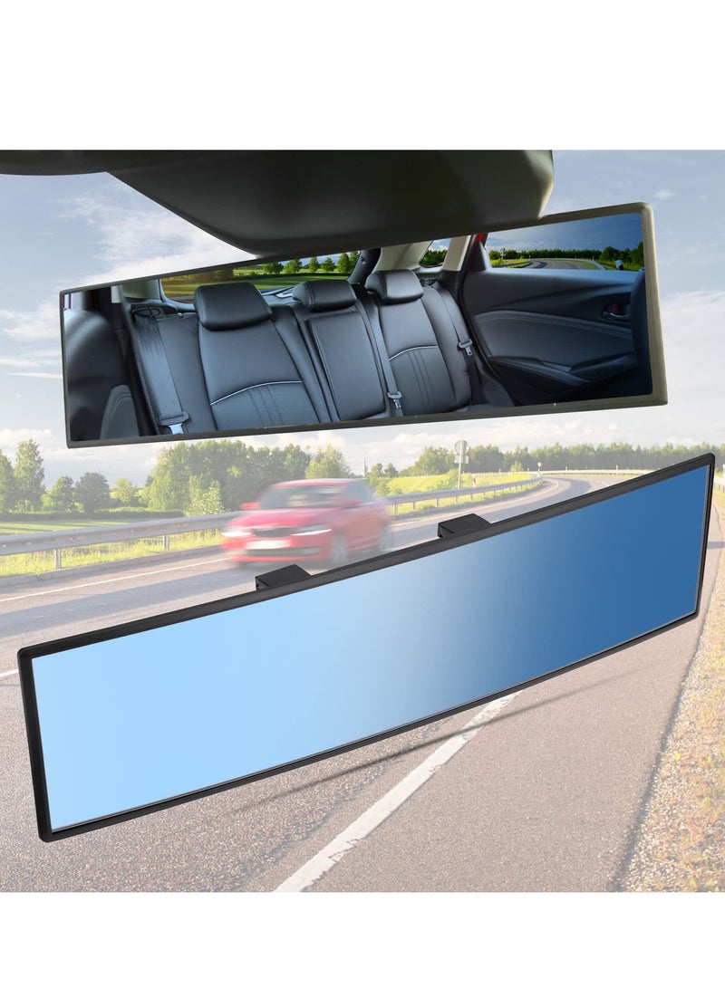 Barakah Car Rearview Mirrors, Universal 11.81 Inch Panoramic curved surface Rearview Mirror curved surface to Reduce Blind Spot Effectively Wide Angle Convex For Cars, SUV, Trucks - Image 3