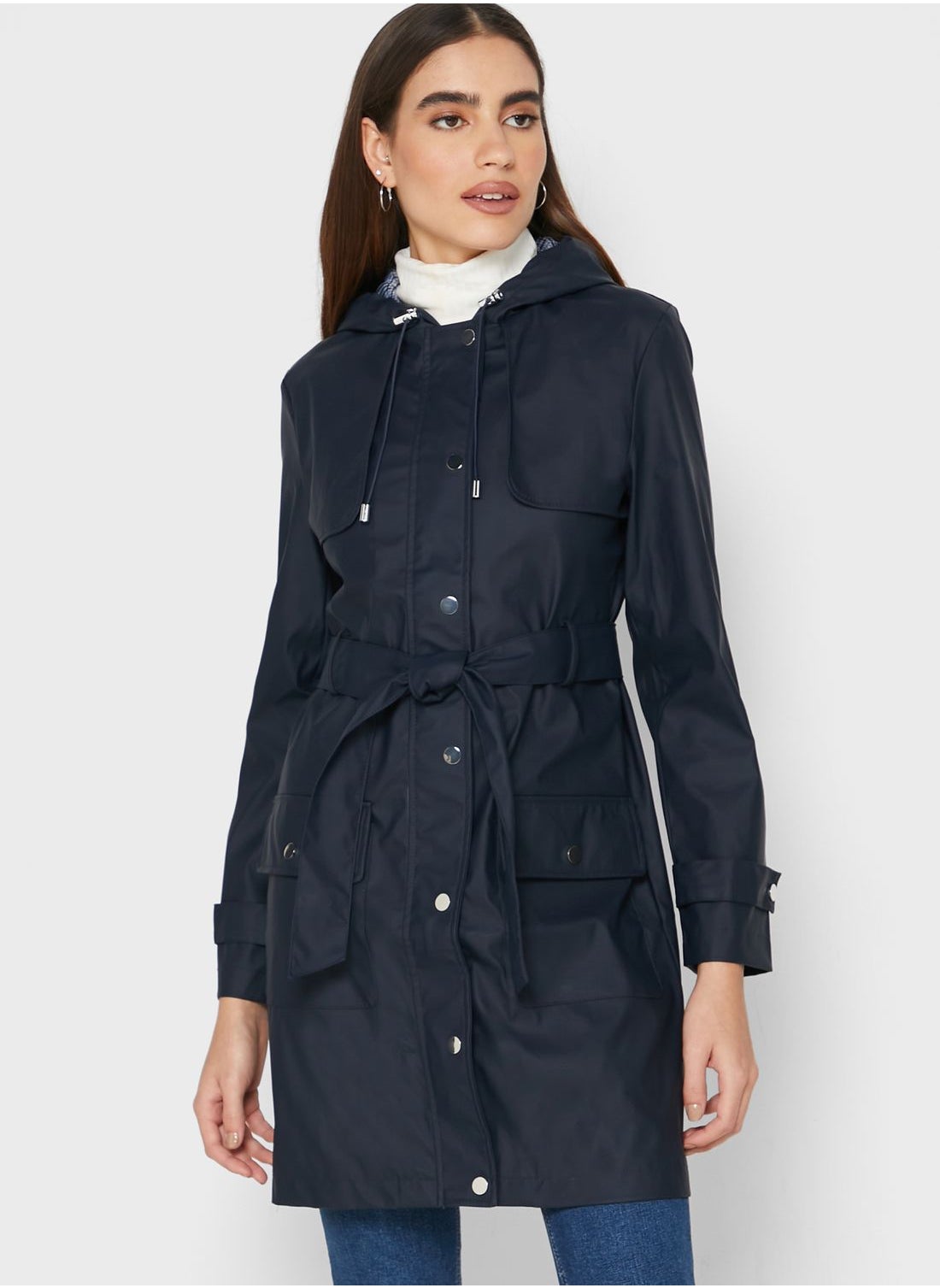 Dorothy perkins grey on sale raincoat