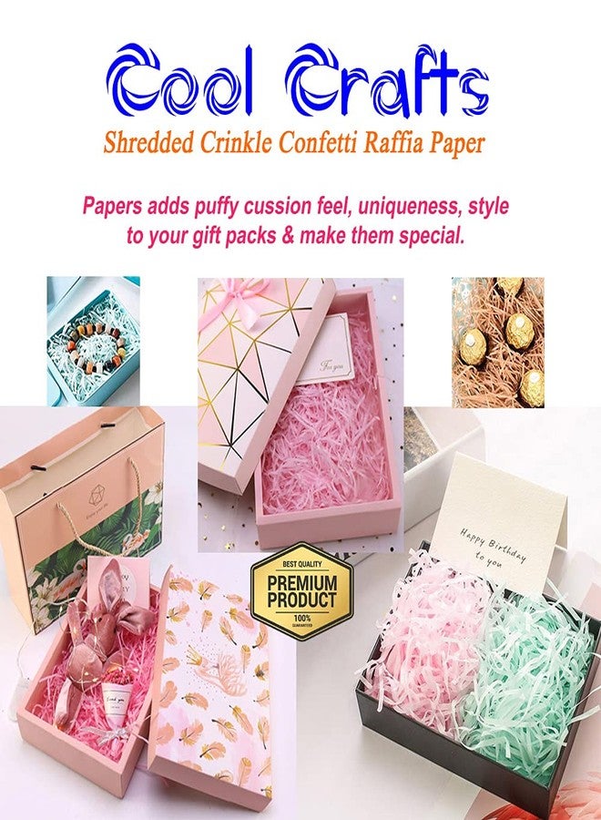 Cool Crafts ورق ملون فلورسنت ممزق، قصاصات ورقية مجعدة، خيوط رافيا لتغليف الهدايا، حشو الصناديق، زينة عيد الفصح وعيد الميلاد، أعمال يدوية، جودة ممتازة (أصفر ليموني، عينة منتج) - Image 4