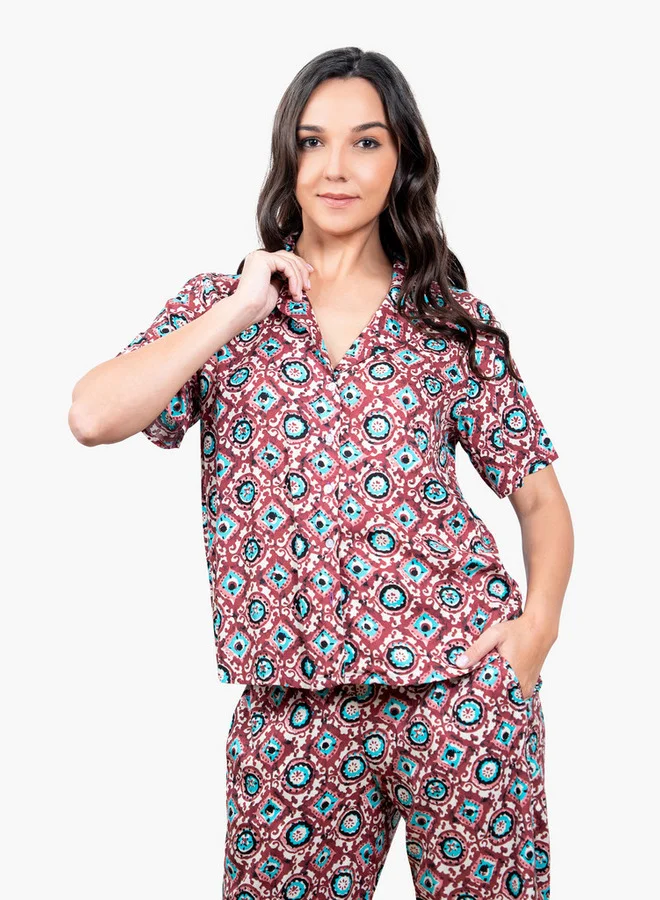 Aadaraya Printed Pyjama Set