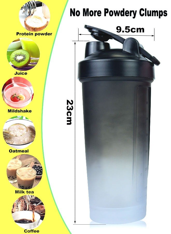 سبورت عبوتان من زجاجات خلط البروتين سعة 600 مل مقاومة للتسرب - كأس خلط رياضية خالية من BPA مع مؤقت زمني للبروتين وبدائل الوجبات ومشروبات الطاقة - Image 5