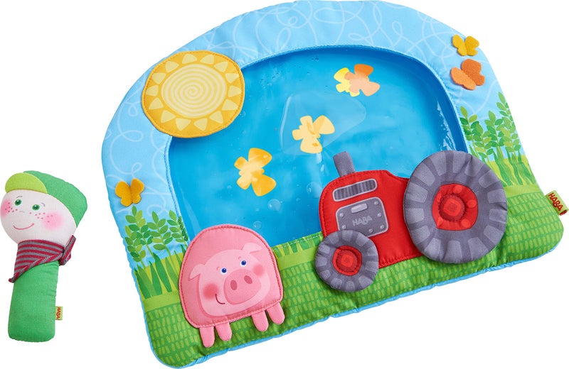 HABA Water Mat for Baby Tummy Time Play, On The Farm Sensory Mat Toys for Infants 6m+, Activity Baby Toy - Image 2
