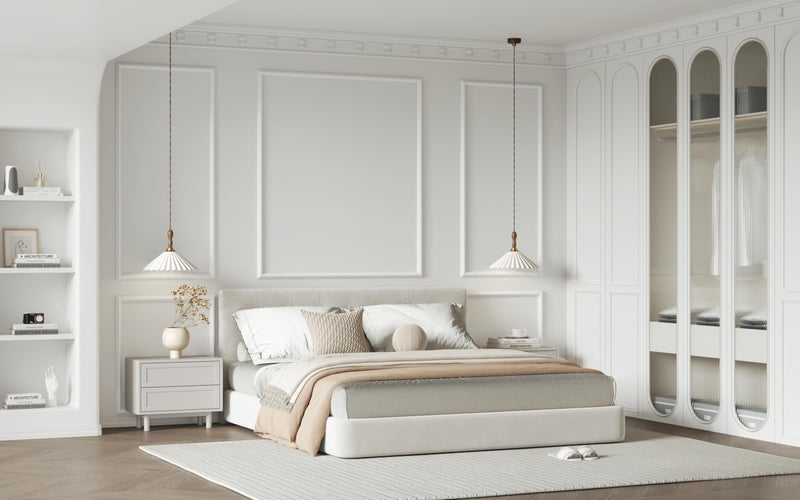 Abyssaly Accent Peel and Stick Wall Molding Kit - White Frame Premade Moulding Panel - Self Adhesive Board and Batten wall Panel kit - Ready to Assemble Art Decorative Arch wall Molding (50"x40"x20") - Image 4
