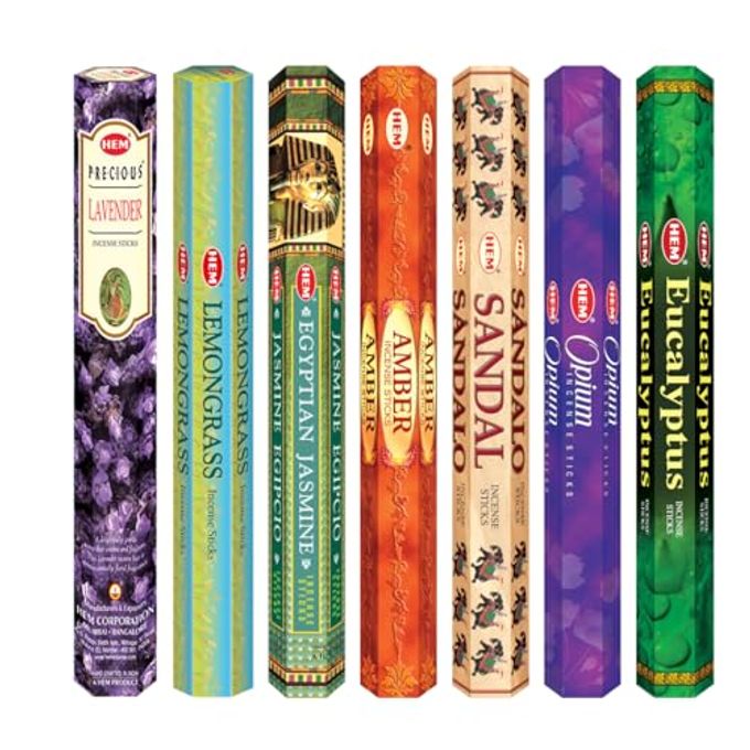 ASSORTED BEST SELLERS INCENSE STICKS PACK OF 6 120 STICKS FRAGRANCE LEMONGRASS LAVENDER EGYPTIAN JASMINE AMBAR SANDALO OPIUM EUCALYPTUS