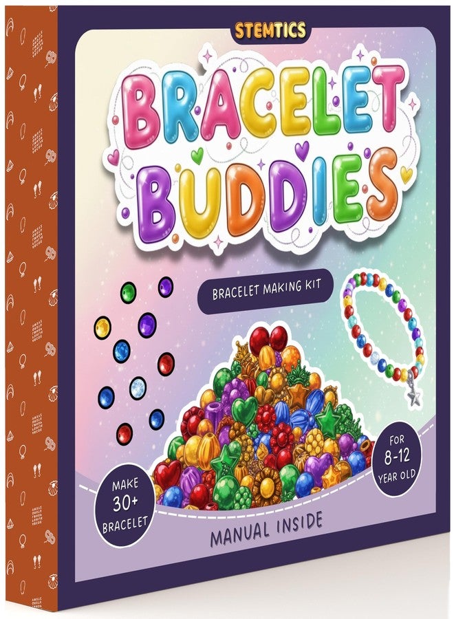 STEMTICS Bracelet Making Kit for Girls Age 8-12 Years Old with Beads and Charms | Stylish Jewellery Birthday Gift Set for Girl Kids 8, 9, 10, 11, 12 Year Old (Bracelet Buddies) - Image 2