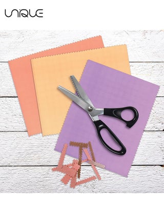 Pinking Shears for Dressmaking, Professional Stainless Steel Tailor Scissors for Felt Paper Fabric Cutting/Sewing, Handled Zig Zag, Children Adults Art and Craft - view 5