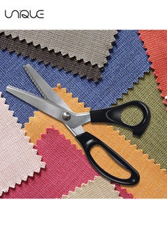 Unique Pinking Shears for Dressmaking, Professional Stainless Steel Tailor Scissors for Felt Paper Fabric Cutting/Sewing, Handled Zig Zag, Children Adults Art and Craft  - Image 4
