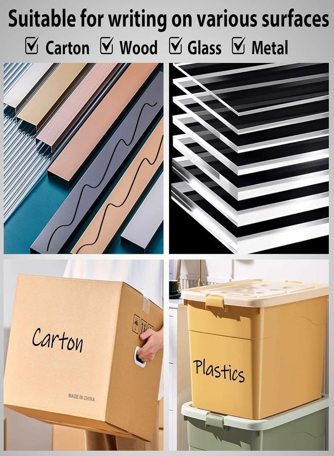 coruscant Fine Point Permanent Markers Bulk, 30 Pack Quickly Drying, Waterproof, Smudge-proof, Fade Resistant Ink for Writing, Labeling on Plastic, Metal, Wood, Glass, Stone for Home Office School - Image 5