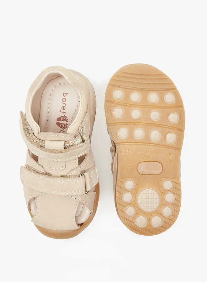 Barefeet Solid Fisherman Sandals with Hook and Loop Closure