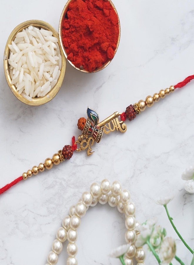 Ingo creation Deity Inspired Lord Krishna Rakhi With Colorful Rakhi For Boys - Image 2