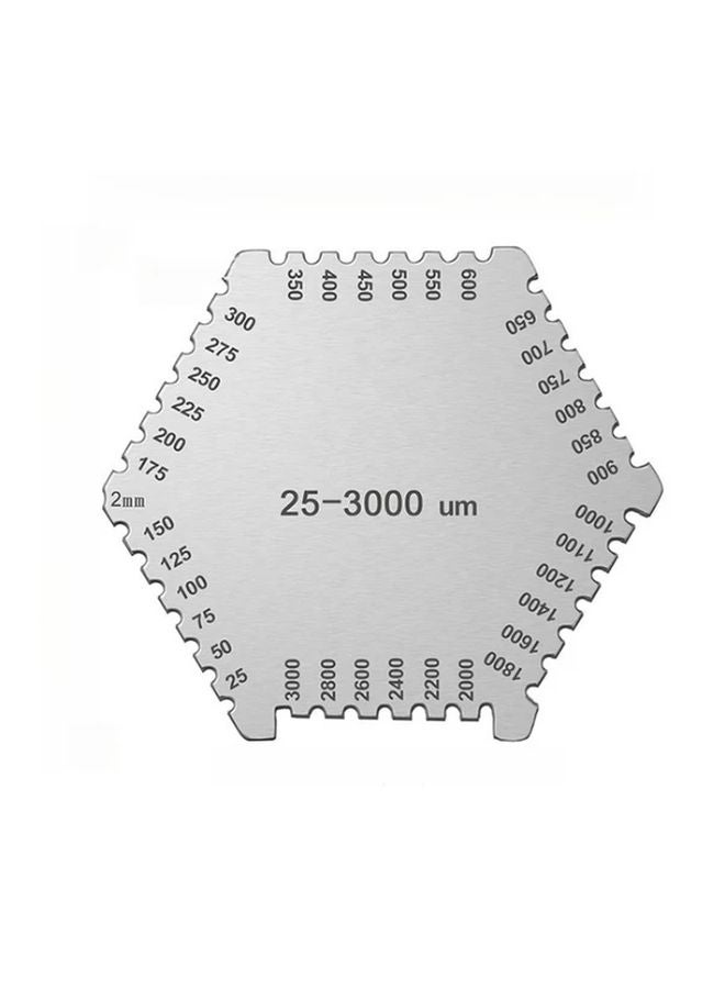 High Precision Stainless Steel Hexagonal Wet Paint Film Thickness Gauge 25 3000µm Range - Image 1