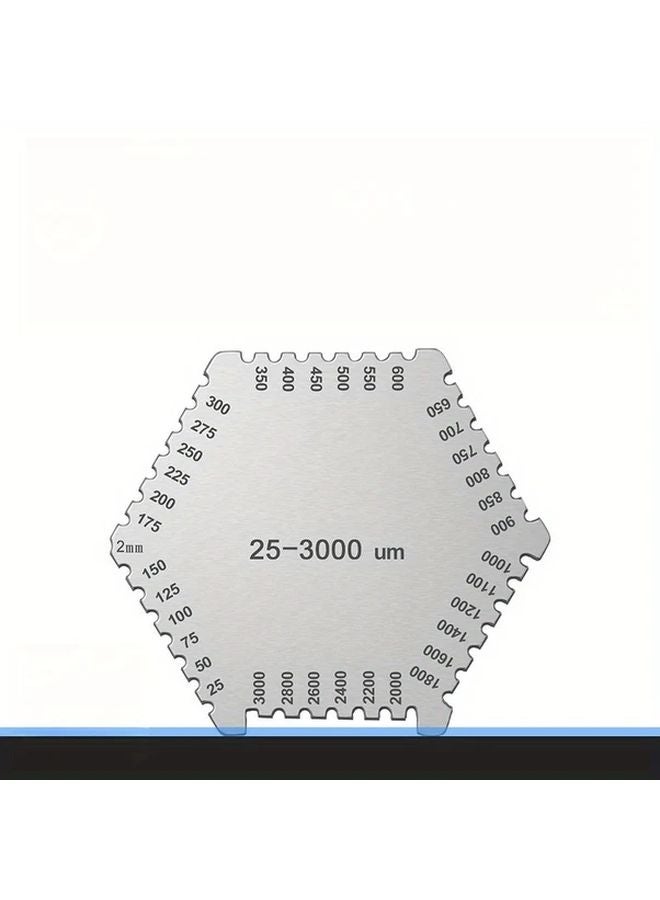 High Precision Stainless Steel Hexagonal Wet Paint Film Thickness Gauge 25 3000µm Range - Image 4