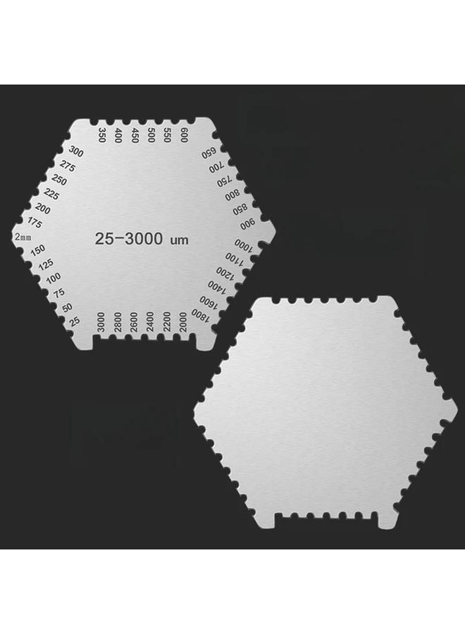 High Precision Stainless Steel Hexagonal Wet Paint Film Thickness Gauge 25 3000µm Range - Image 5