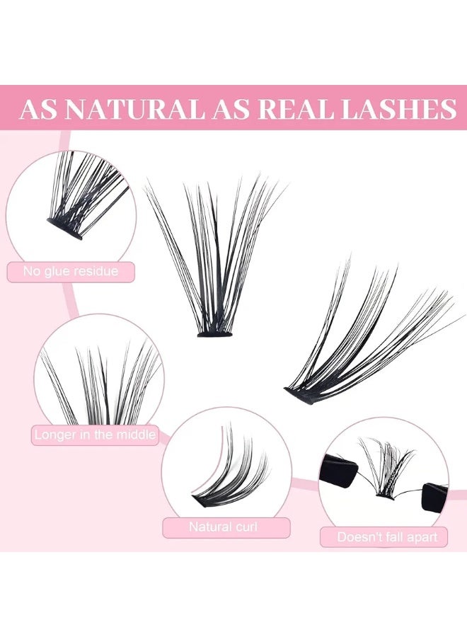 طقم رموش AOYASIYUE العنقودية (60 قطعة Mix) - أحجام متنوعة  احترافي - مظهر كثيف وجذاب - رموش DIY سهلة التركيب (طقم توفيري) - Image 5