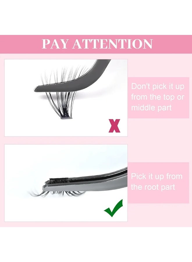 طقم رموش AOYASIYUE العنقودية (60 قطعة Mix) - أحجام متنوعة  احترافي - مظهر كثيف وجذاب - رموش DIY سهلة التركيب (طقم توفيري) - Image 4