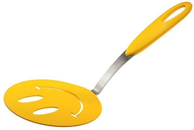 Tovolo Spatulart Smiley Face Nylon Flex Turner, Spatula Cooking Utensil Co-Molded With Silicone, Sturdy Steel Handle, Safe for Non-Stick Cookware, Smiley Face - Image 3