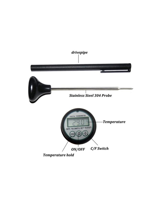 BAZARU 120mm Stainless Steel Milk Frothing Thermometer – Calibratable Barista Dial Thermometer with Color-Coded Zones for Perfect Latte, Cappuccino & Coffee Drinks - Image 2
