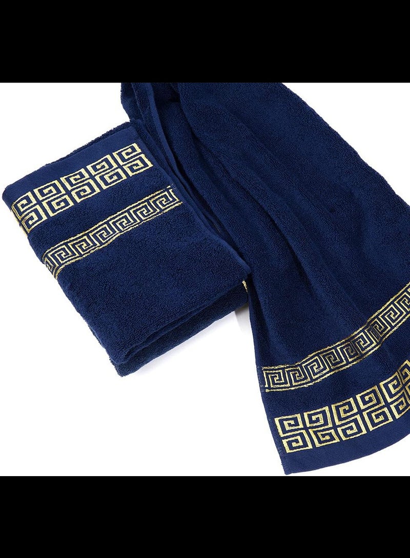 100% Cotton Highly Absorbent Embroidered Towels 3-Piece Towel Set Hotel Bath Towel, 1 Bath Towels, 2 Hand Towels, Extra Thick - Image 2