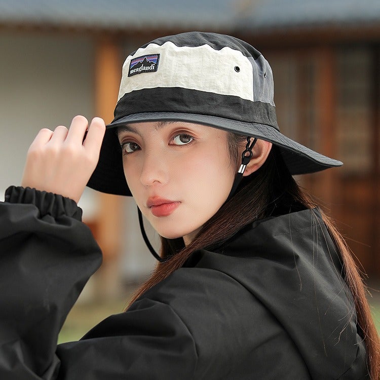 Outdoor American Retro Sun Hat UV Protection Quick-Dry Breathable Bucket Hat - Image 3