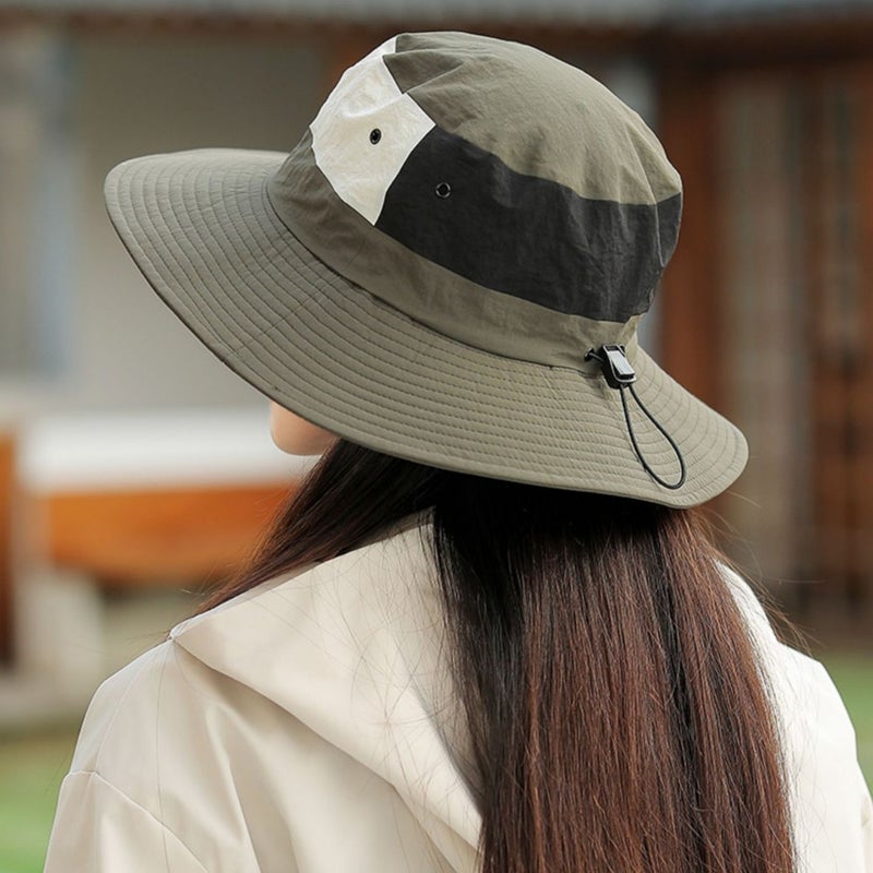 Outdoor American Retro Sun Hat UV Protection Quick-Dry Breathable Bucket Hat - Image 4